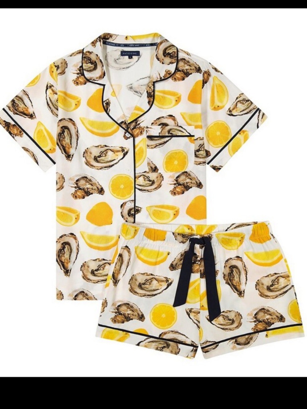 Katie Kime Oyster Pajama Short Set Women’s size Xsmall Like New